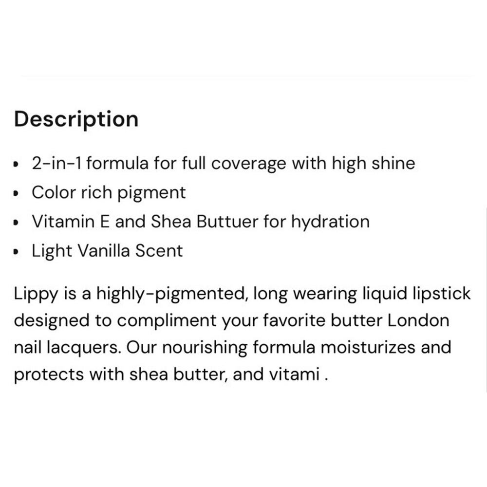 BUTTER LONDON Lippy Liquid Lipstick DAHLING ~ NIB/HTF - Picture 2 of 3